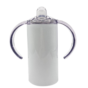 White Stainless Steel Baby Sippy Cup - Straight